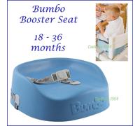 Bumbo Booster Sear Baby Child Booster 18 - 36 months Clip On Seat BLUE NEW
