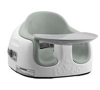 Bumbo Multi Seat - 2 in 1 Baby Floor Booster & Feeding Seat with Adjustable Height Base Removable Tray 3 Point Safety Harness Non Slip Base Easy to Clean Surface for Growing Toddlers -Sage
