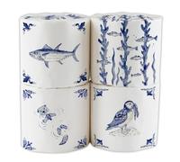 Bumboo Bamboo Toilet Roll 24 Pack | English Delft Edition Wrapped Toilet Paper 3 ply, 300 Sheets | Eco Friendly Toilet Paper | Plastic-Free, Soft, Strong, Sustainable & Biodegradable Toilet Tissue