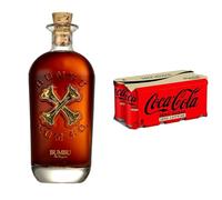 Bumbu Original Rum 70 oca-Cola Zero Sugar Zero Caffeine, 8 x 330ml, Whisky & Coke Mixer Pack