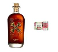 Bumbu Original Rum 70cl & Fever-Tree Raspberry Mojito Cocktail Mixer 150ml Cans (Pack of 4)