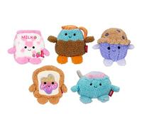 BumBumz 4.5-inch BreakfastBumz Plush 5-Pack - Blueberry Muffin Melissa, Coffee Colton, Toast with Rainbow Jam Timothy, Cereal Cyrus, and Strawberry Milk Sunday Collectible Stuffed Toys