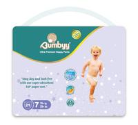 Bumbyy Leak-Proof Pull Ups Size 7 - Ultra-Absorbent Soft & Thin Baby Nappies for Sensitive Skin | 21 Baby Diapers | Hypoallergenic & Dermatologically Tested 12 hr Dry Nappy Pants (15+kg, 33+lbs)