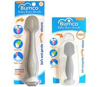 Bumco Diaper Cream Spatula + Mini Baby Bum Brush - Travel Case Diaper Cream Applicator Set, Butt Spatula, Baby Necessities, Gray