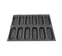 Bumdenuu 12 Holes in Silicone Pan Non-Stick Perforated for French Bread Shapes, Hot Dog Moulds, Baking Liners, Bread Mould