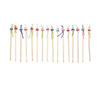 Bumdenuu 16 Pieces Assorted Colors Porcelain Doll Shaped Ear Spoon