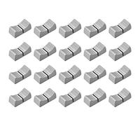 Bumdenuu 20 Pieces 24 mm x 11 mm x 10 mm Console Mixer Sliding Regulator Fader Knobs Replacement for Potentiometer Grey Knob Black Mark