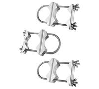 Bumdenuu Antenna Mast Clamp Double V-Jaw Block U-Bolts Heavy Duty Anti-Rust Mast Mount Bracket Kit for TV, CB (3 Sets)