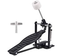 Bumdenuu Black Aluminum Alloy Drum Pedals Drum Pedal with Drum Rod and Drum Wrench