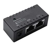 Bumdenuu Poe Splitter Poe Injector Rj45 5.5 mm x 2.1 mm Passive Input Poe Injector Splitter Adapter Connector for IP Network Camera (Black)