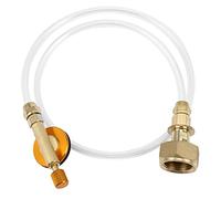 Bumdenuu Propane Refill Adapter Camping Stove Hose Picnic Hose Pipe Adapter Flat Tank Adjustable Double Sided