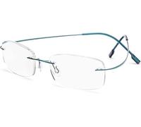 Bumjazz Rimless Frameless Titanium Frame Light Reading Glasses Spring Hinge Reader for Men Women - Blue +1.50