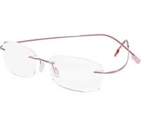 Bumjazz Rimless Frameless Titanium Frame Light Reading Glasses Spring Hinge Reader for Men Women - Pink +2.50