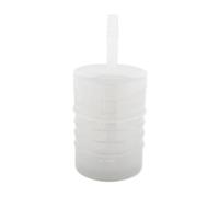 Bumkins Baby and Toddler Cups, Sippy Cup with Straw, Spill Proof, Transition Cup for Babies Ages 1 Year Up, Sip from Lid, Straw or Cup, Platinum Silicone, Holds 7oz