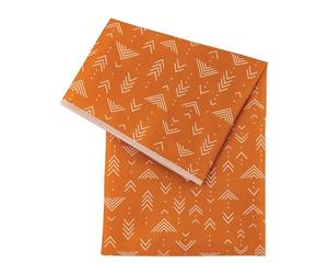 Bumkins Baby Splat Mat for Under High Chair, Babies Toddlers Eating Mess Mat, Waterproof Reusable Cloth for Arts and Crafts, Playtime Mat for Kids, Floors or Tables, Fabric 42inx42in, Boho Orange