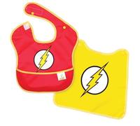 Bumkins DC Comics The Flash SuperBib, Baby Bib, with Cape, Waterproof, Washable, Stain and Odor Resistant, 6-24 Months