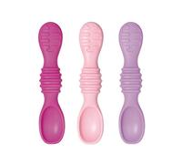 Bumkins Dipping, Feeding, Baby Led Weaning, Training Spoons, 3 Months+, 3-Pack - Lollipop