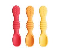 Bumkins Dipping, Feeding, Baby Led Weaning, Training Spoons, 3 Months+, 3-Pack - Tutti-Frutti