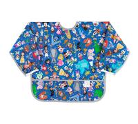 Bumkins Disney Sleeved Bib for Girl or Boy, Baby and Toddler for 6-24 Mos, Essential Must Have for Eating, Feeding, Baby Led Weaning Supplies, Long Sleeve Mess Saving, 100 Magical Celebration