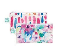 Bumkins SBS2-GF Reusable Snack Bags, Polyester, E3 Watercolors-Sm