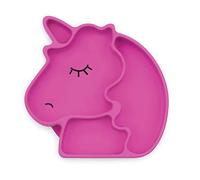 Bumkins Silicone Grip Dish, Suction Plate, Divided Plate, Baby Toddler Plate, BPA Free, Microwave Dishwasher Safe - Purple Unicorn