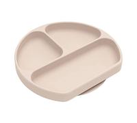 Bumkins Silicone Grip Dish, Suction Plate, Divided Plate, Baby Toddler Plate, BPA Free, Microwave Dishwasher Safe - Red