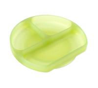Bumkins - Silicone Suction Cup Dish (3 Compartments) - Jelly Green