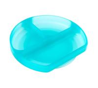 Bumkins Silicone Suction Cup Dish with 3 Compartments - Jelly Blue