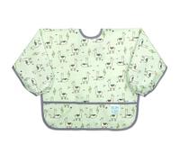 Bumkins Sleeved Bib, Handy Tie Closure for Custom Fit, Catch-All Pocket, Baby-Led Weaning, Waterproof, Machine Washable, Stain & Odour Resistant, BPA Free, 6-24 Months, Llama Design