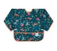 Bumkins Sleeved Bib, Handy Tie Closure For Custom Fit, Catch-All Pocket, Baby-Led Weaning, Waterproof, Machine Washable, Stain & Odour Resistant, BPA Free, 6-24 Months, Jungle Design