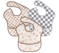 Bumkins SuperBib® baby bib (3 pack), 6-24 months, Palm Daze, Sand Check, Charcoal Check