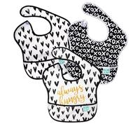 Bumkins SuperBib, Baby Bib, Waterproof, Washable, Stain & Odor Resistant, 6-24 Months, 3 Pack - Always Hungry, XOXO, Hearts