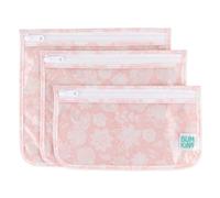 Bumkins Travel Bag, Toiletry, Baby, TSA Approved Pouch, Zip Bag, Quart Size Compliant, Clear-Sided, Diaper Bag Organization, Makeup, Accessories, Set of 3