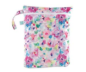 Bumkins Waterproof Wet Dry Bag for Baby, Travel, Swimsuit, Cloth Diapers, Watercolor