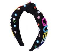 Bumlofa Ladies Wide Black Birthday Queen Headband - Perfect Birthday Accessory