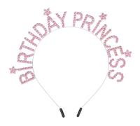 Bumlofa Pink Girl's Birthday Girl Headband - Glittering 'Birthday Princess' Hair Accessories for Birthday Party