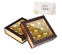 Bumlon Chocolate Gift Boxes Empty with Sleeve,Magnetic Empty Chocolate Packaging Box Bridesmaid Proposal Gifts ，For Birthday, Father's Mother's Day, Pastry,Candy,Dessert,Cookie,Wedding(2 pack)