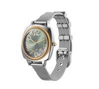 Bumotse 34mm Analog Waterproof Watch for Women Mesh Bracelet, Lightweight Quartz Dress Watch with Green Dial, Easy-Read Wrist Watch Formal Party Office Everyday (Olive Green)