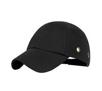 Bump Cap, Hard Hats, Baseball Caps For Women And Men, Head Protection, Adjustable Buckle Work Reflective Caps, For Maintenance Workers, Welders(Black Type A)