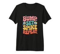 Bump Set Spike Repeat Classic Volleyball Movement Design Premium T-Shirt