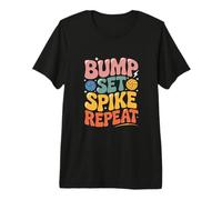 Bump Set Spike Repeat Classic Volleyball Movement Design Premium T-Shirt