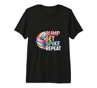 Bump Set Spike Repeat Classic Volleyball Movement Design Premium T-Shirt