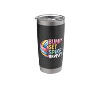 Bump Set Spike Repeat Classic Volleyball Movement Design Stainless Steel Insulated Tumbler