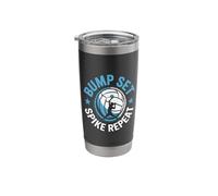 Bump Set Spike Repeat Classic Volleyball Movement Design Stainless Steel Insulated Tumbler