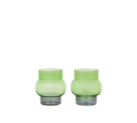 Bump Short Glasses Set of 2 Green