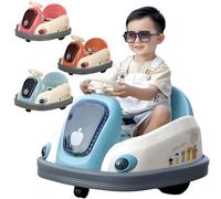Bumper Car Electric Ride On Toy with Remote Control, Battery-Powered Vehicle for Kids Ages 2-5, Features Lights, Music, and Safety Belt