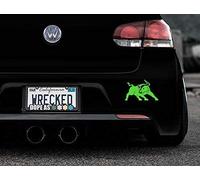 Bumper Car Stickers Bull Raton, Bright Green