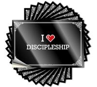 Bumper Case Scratch Resistant Decals, Half Matte Print for Phone Case Fall | Teen Boy Bedroom Decor Uv Proof Pack I Love Discipleship(8X12CM)