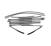 Bumper Door Edge Protection Strips for A7 S7 2012-2018 2019-2024 Stainless Black Exterior Window Molding Strip Sill Side Cover Trim 10PCS Chrome Delete