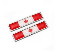Bumper Flag Chrome Decals National Flag Metal Car Canada Signs Stickers Emblem Tricolour Flag Badge Graphic Decals 2PCS